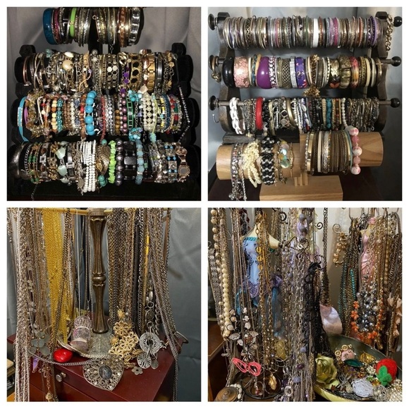 2LBs Vintage Estate Costume Jewelry Lots~ Signed n Unsigned~ Mostly All wearable - Picture 8 of 12